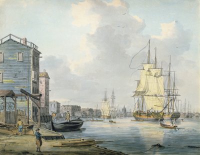 El Támesis en Rotherhithe, 1790s de William Anderson